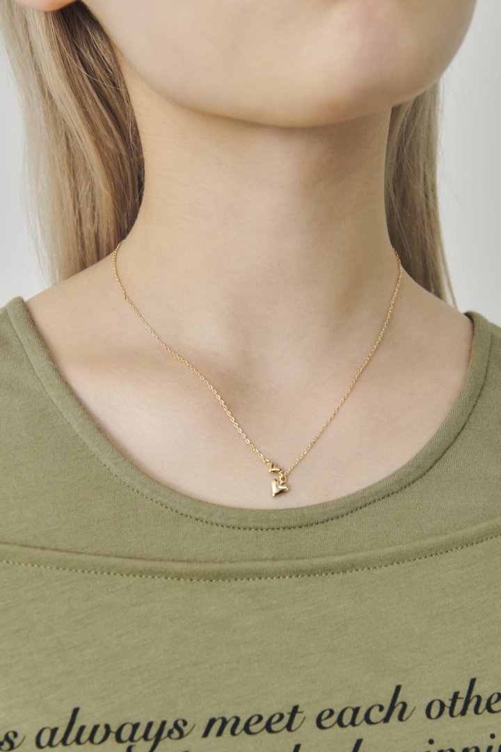 プチ ツインズ ハート ネックレス