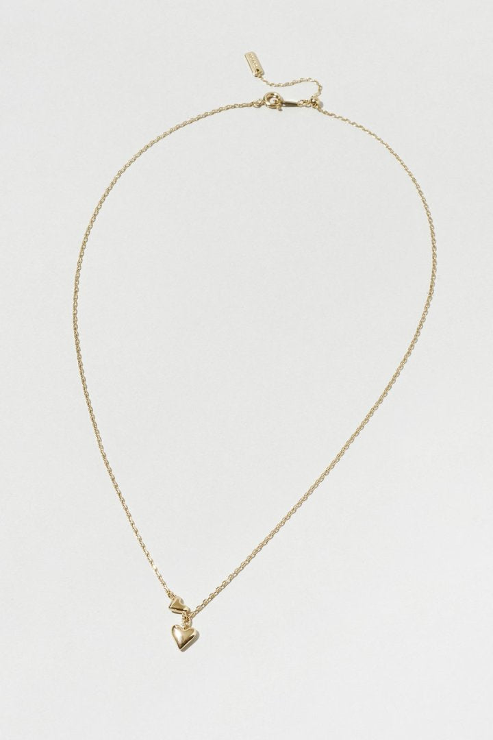 プチ ツインズ ハート ネックレス