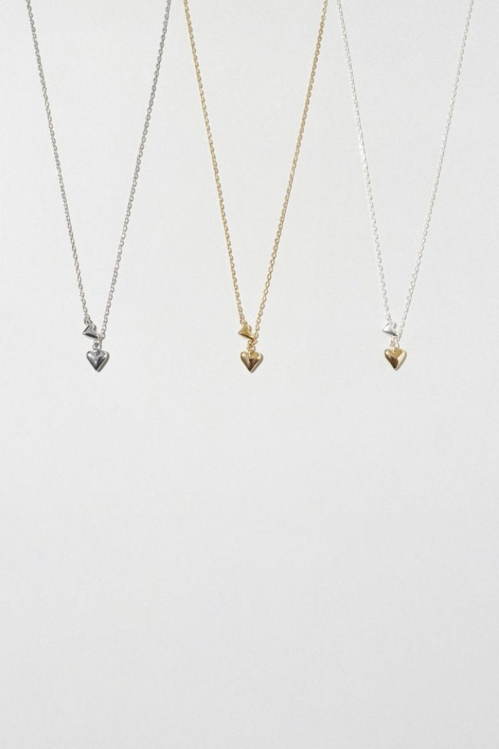 プチ ツインズ ハート ネックレス