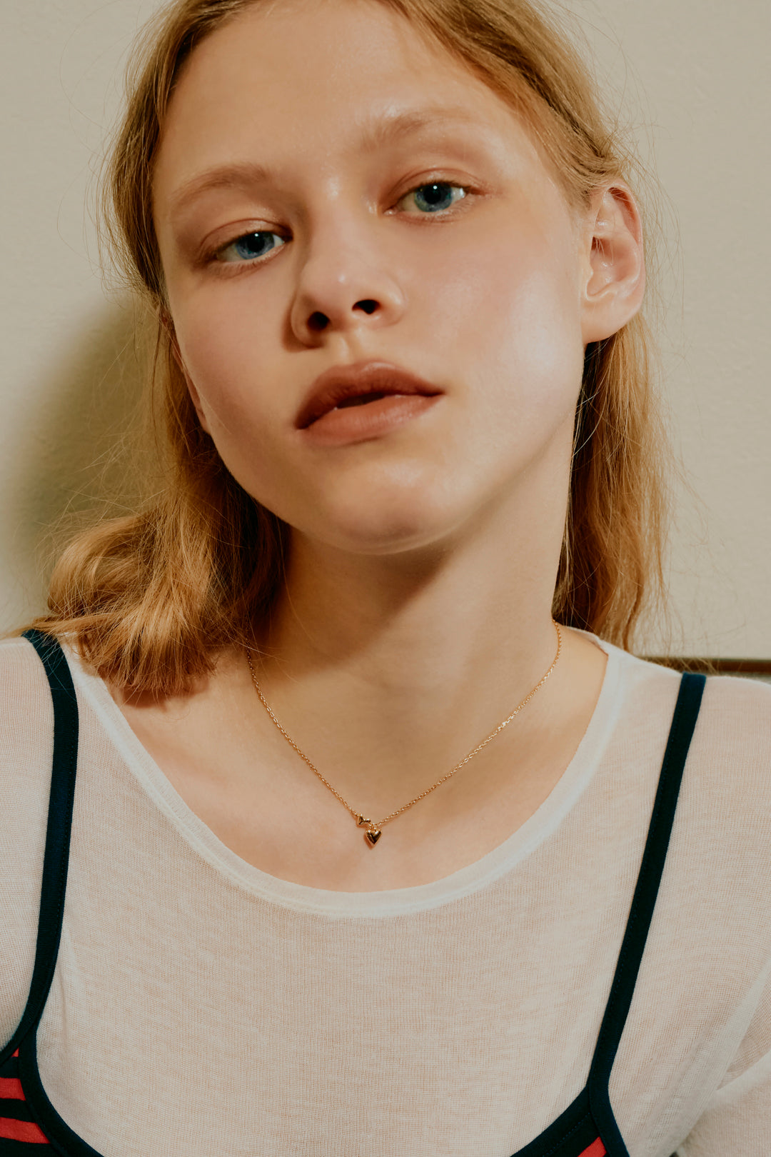 プチ ツインズ ハート ネックレス