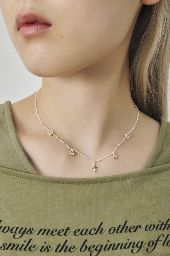 ミックス プチ モチーフ ネックレス