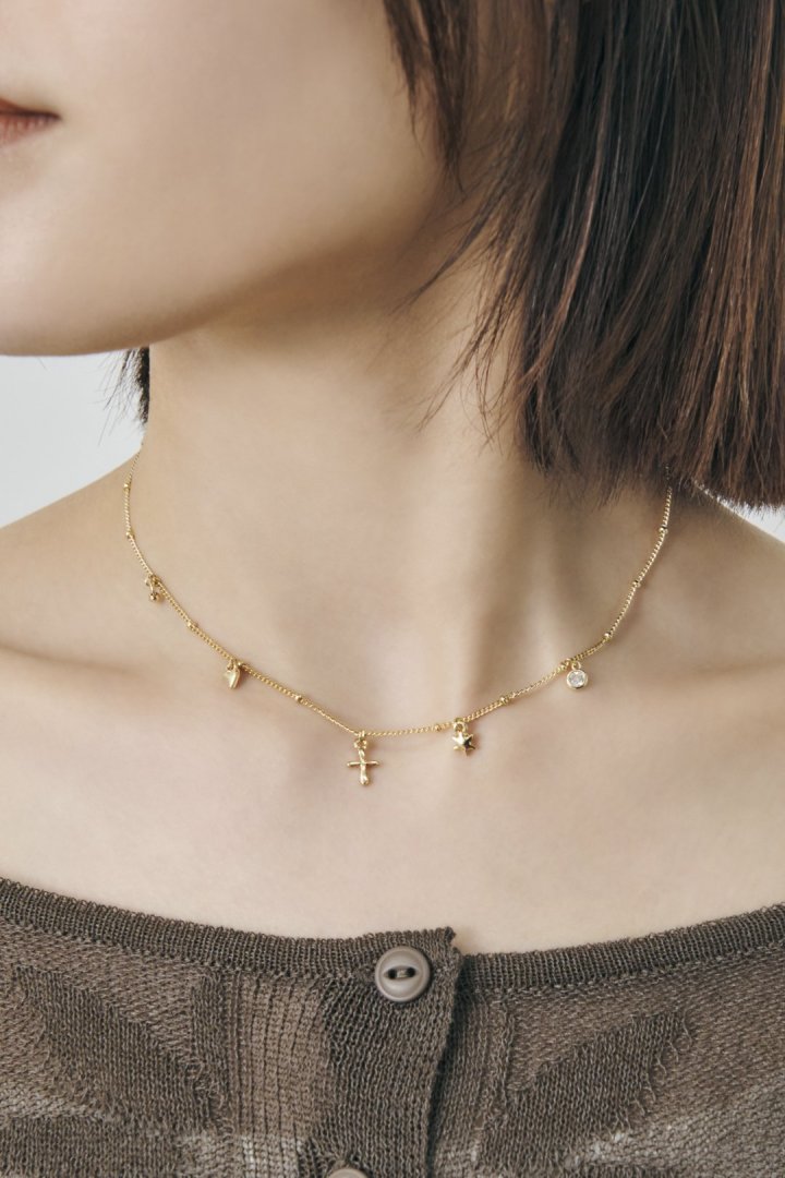 ミックス プチ モチーフ ネックレス