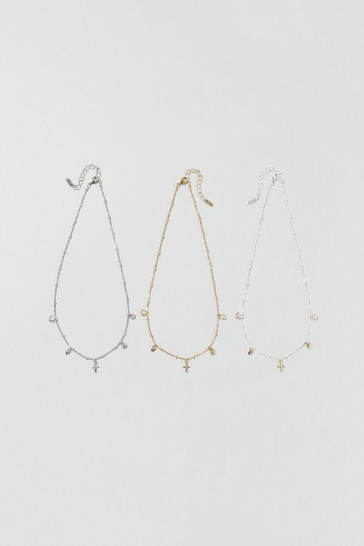 ミックス プチ モチーフ ネックレス