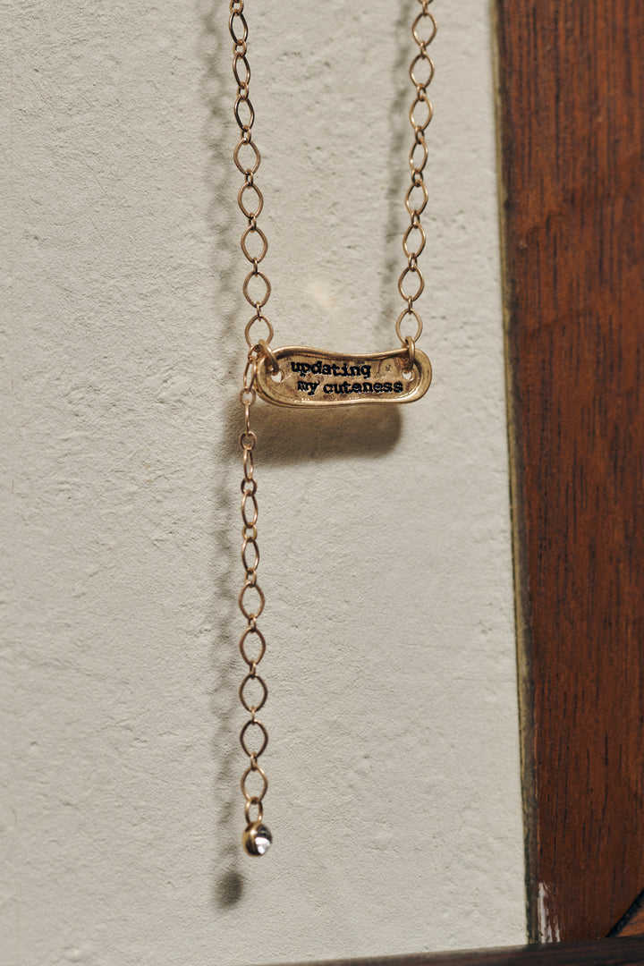 レタリング プレート チェーン ネックレス