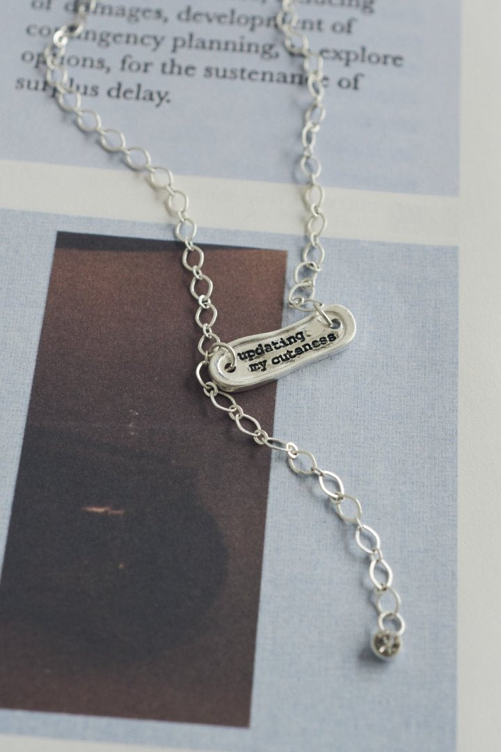 レタリング プレート チェーン ネックレス