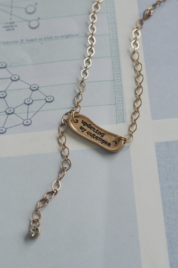 レタリング プレート チェーン ネックレス