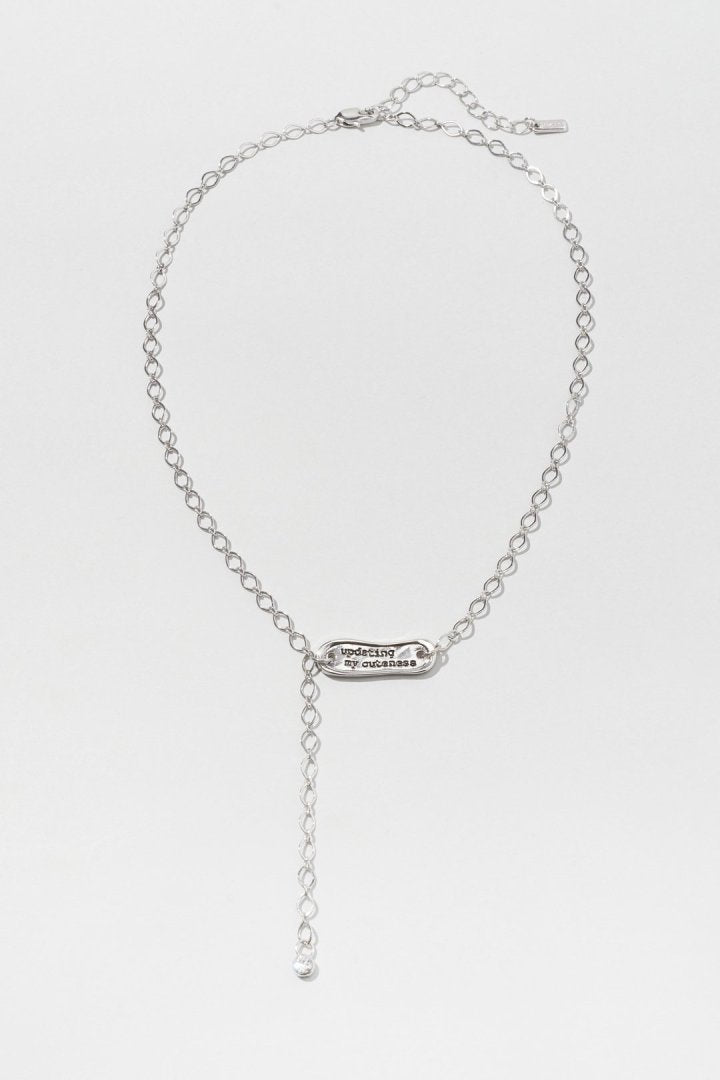 レタリング プレート チェーン ネックレス