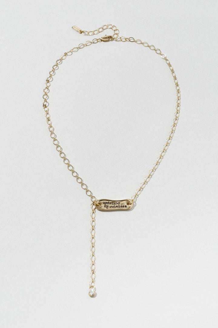 レタリング プレート チェーン ネックレス