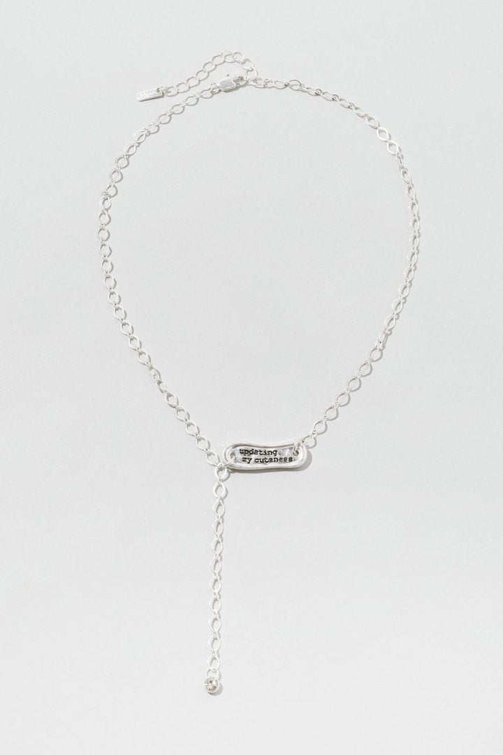 レタリング プレート チェーン ネックレス