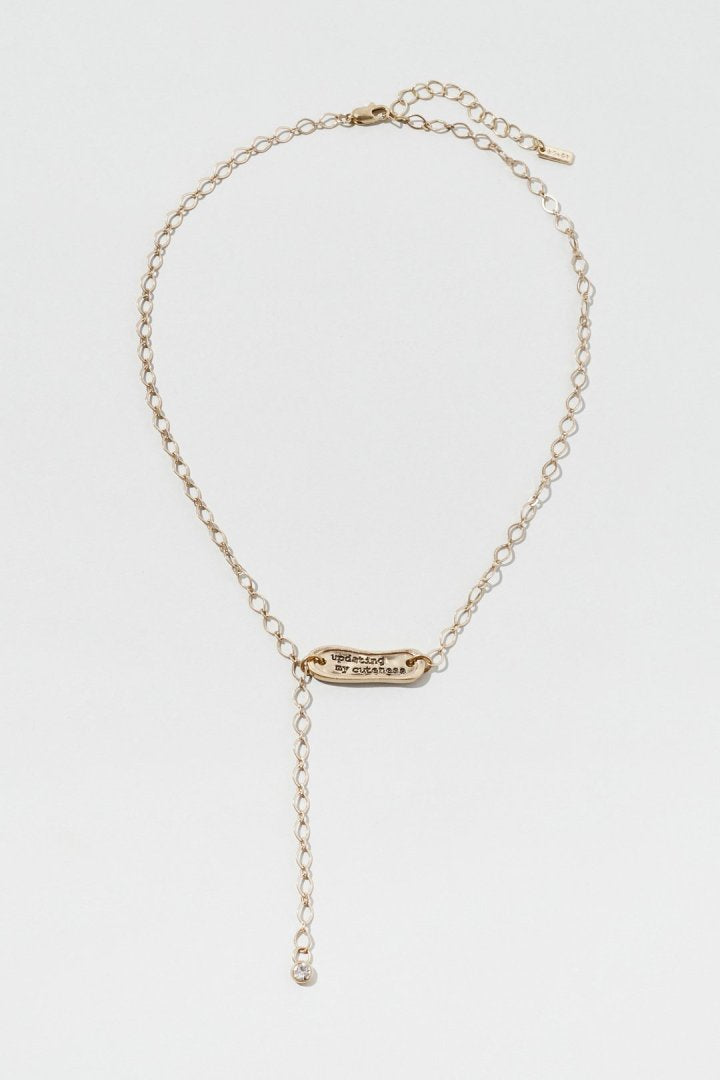 レタリング プレート チェーン ネックレス