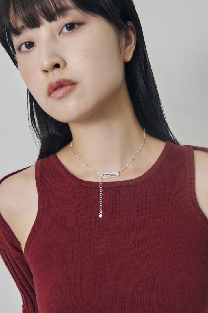 レタリング プレート チェーン ネックレス