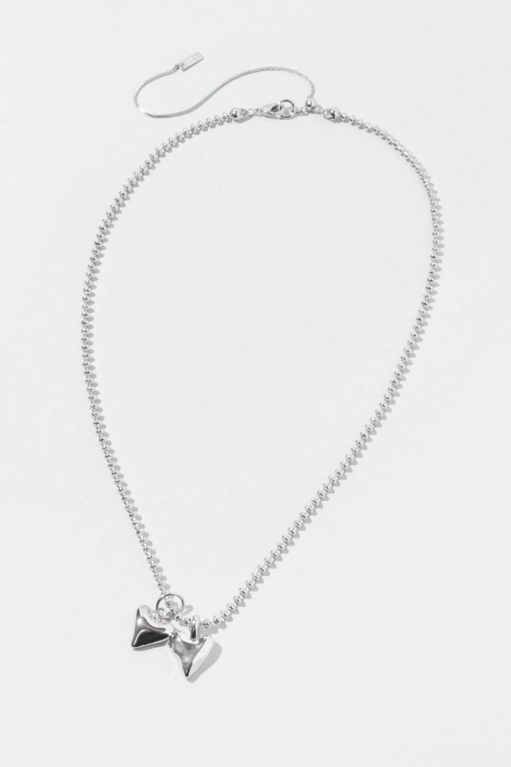 メタル ツインズ ハート ネックレス