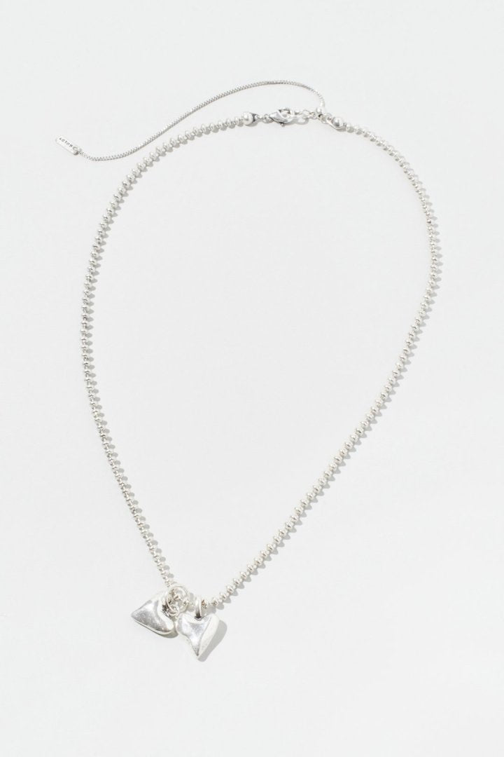 メタル ツインズ ハート ネックレス