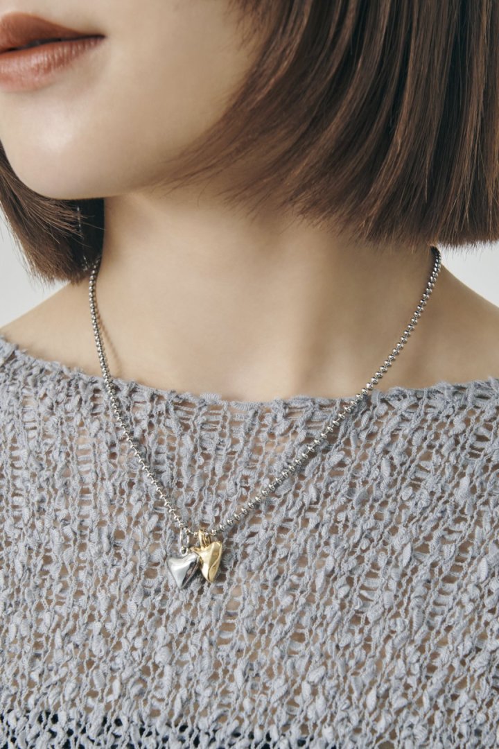 メタル ツインズ ハート ネックレス – GOLDY Onlinestore