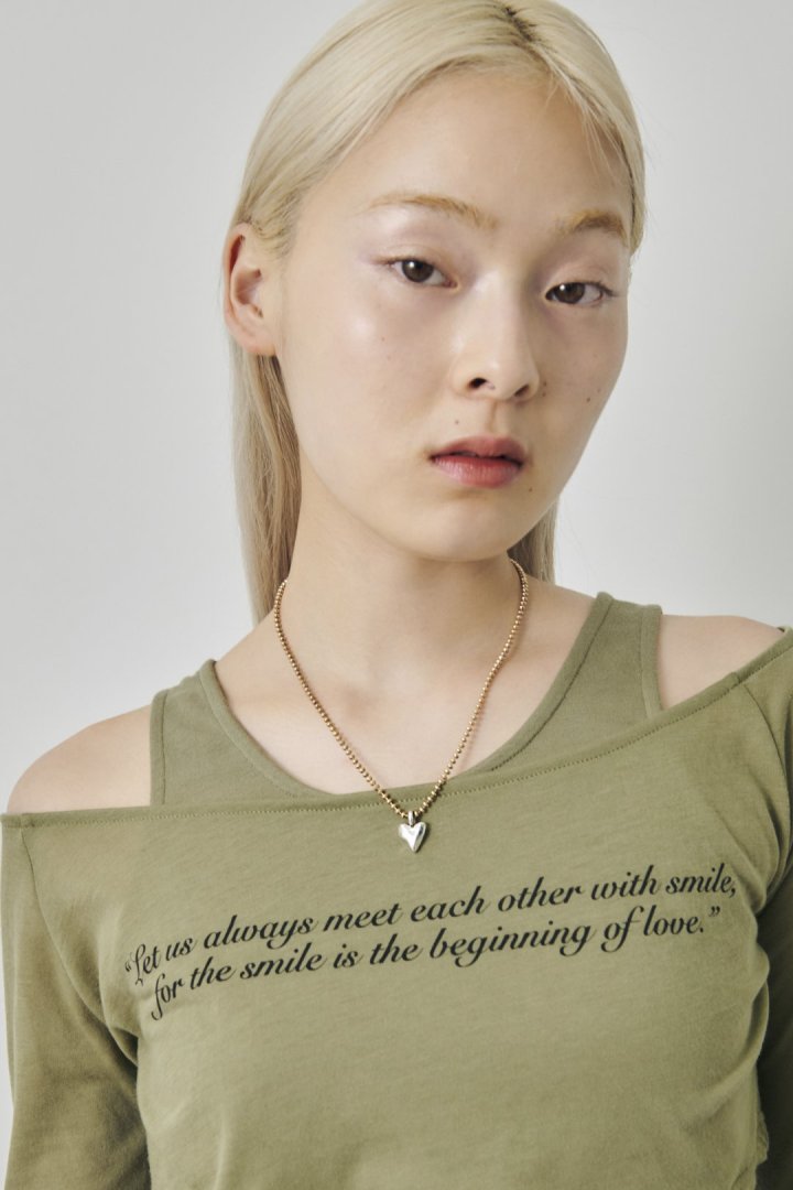 メタル ツインズ ハート ネックレス