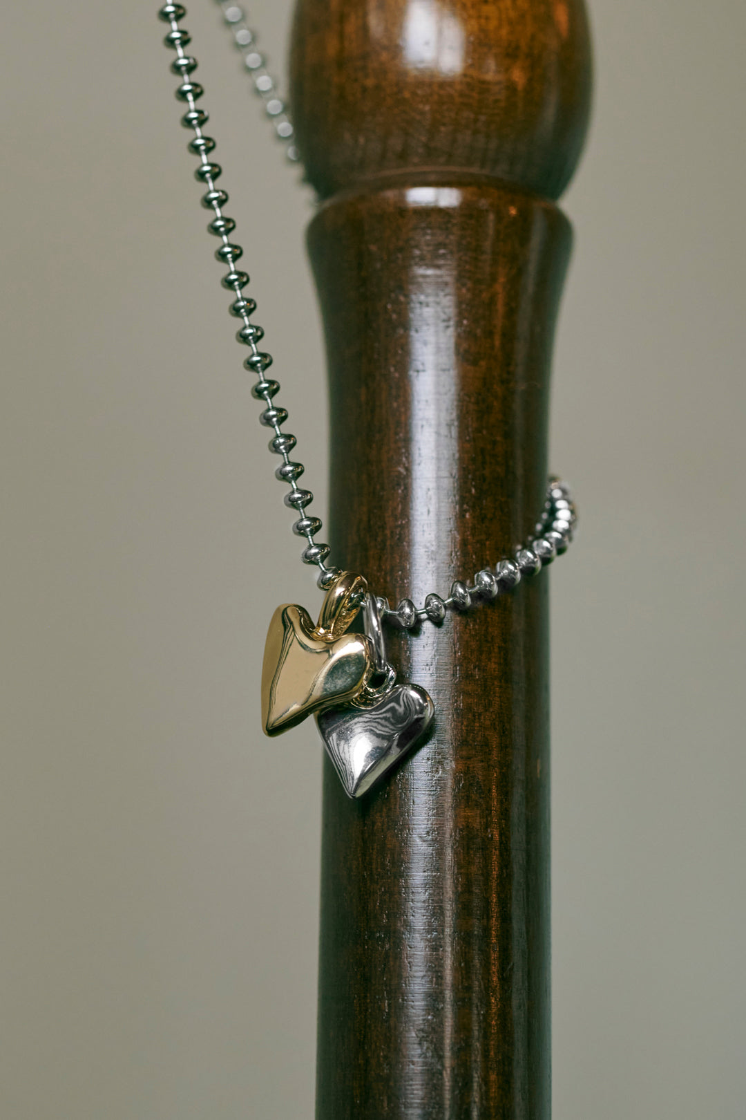 メタル ツインズ ハート ネックレス