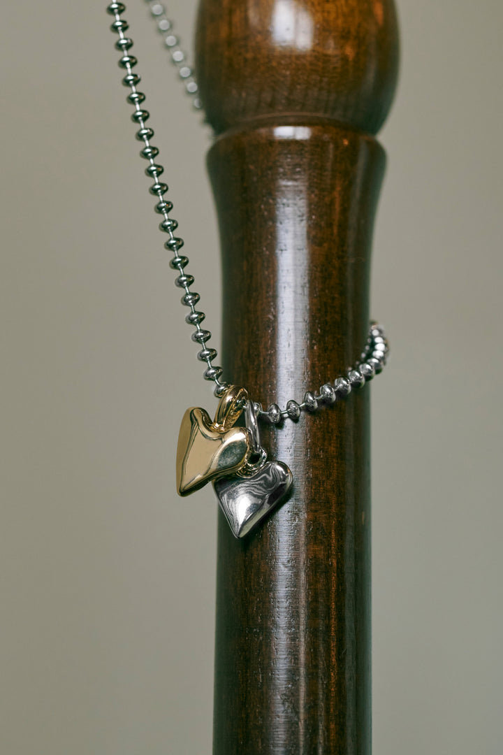 メタル ツインズ ハート ネックレス