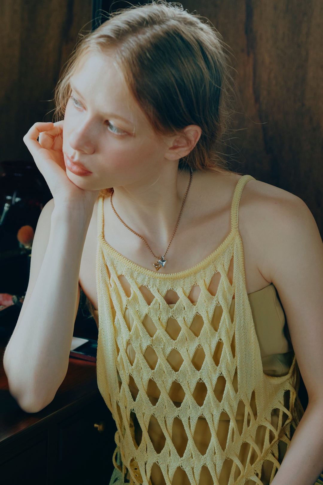 メタル ツインズ ハート ネックレス