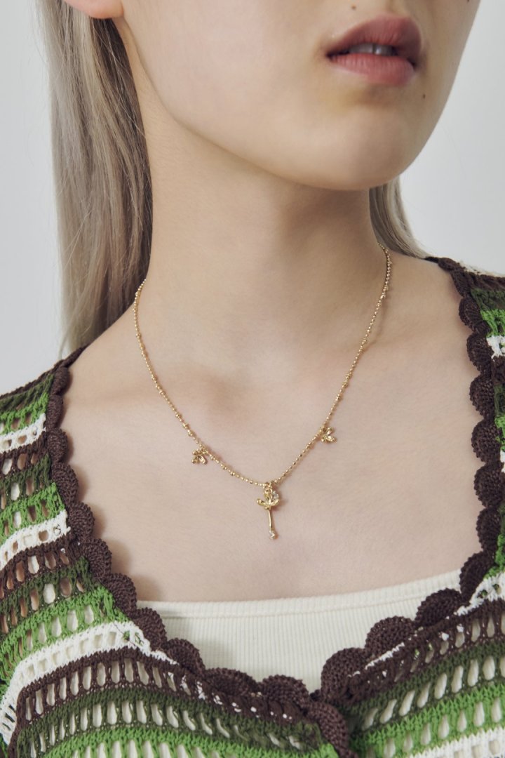 ブルーミング ミニ フラワー ネックレス