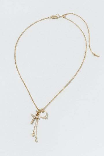 ビジュー × クロス モチーフ チャーム ネックレス – GOLDY Onlinestore