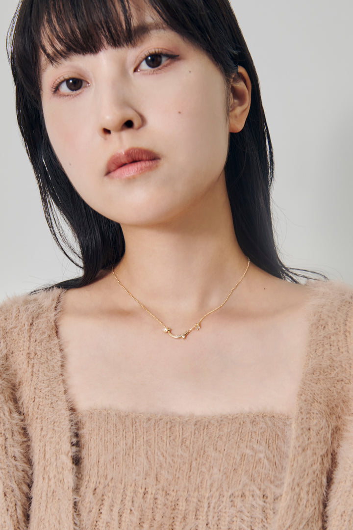 キュービックジルコニア ライン ネックレス