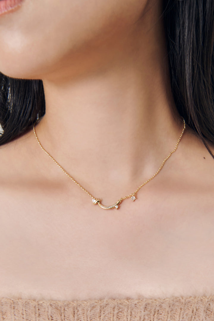 キュービックジルコニア ライン ネックレス