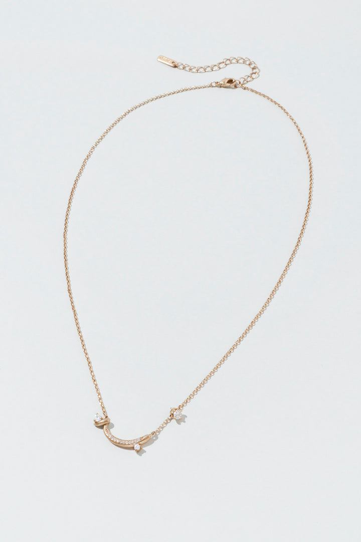 キュービックジルコニア ライン ネックレス