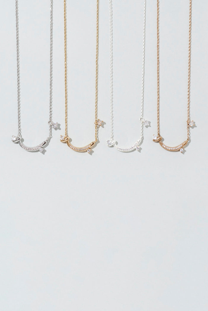 キュービックジルコニア ライン ネックレス