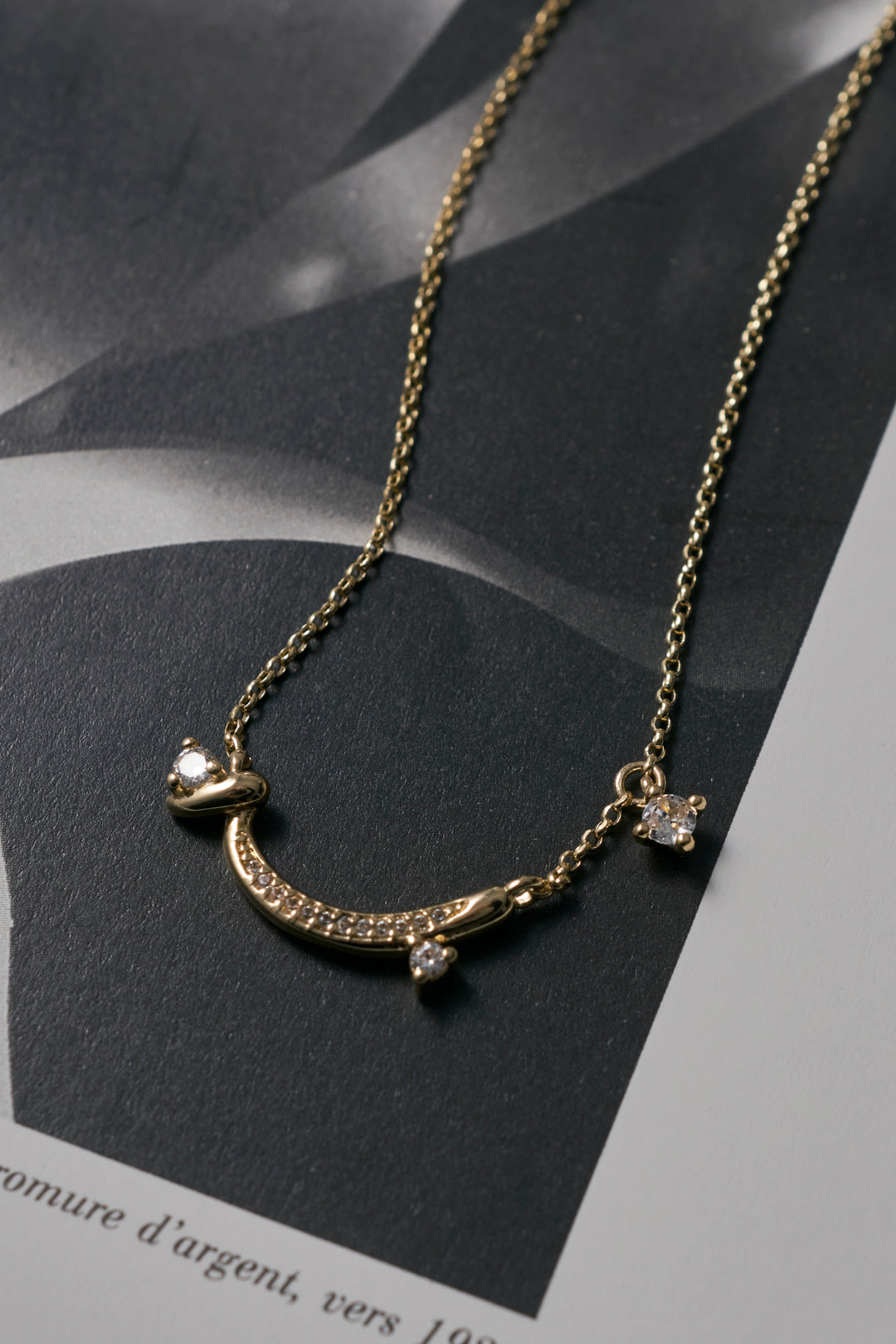 キュービックジルコニア ライン ネックレス