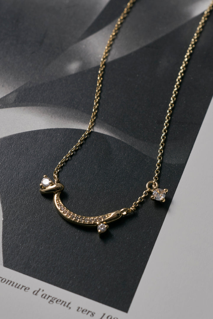 キュービックジルコニア ライン ネックレス