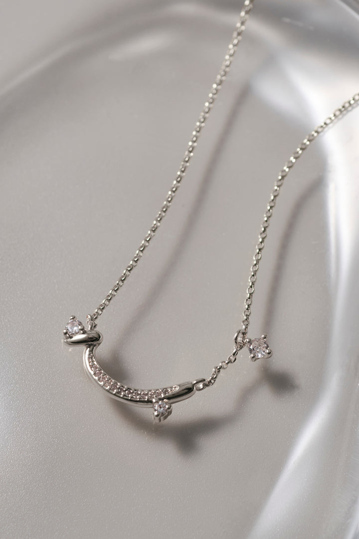 キュービックジルコニア ライン ネックレス