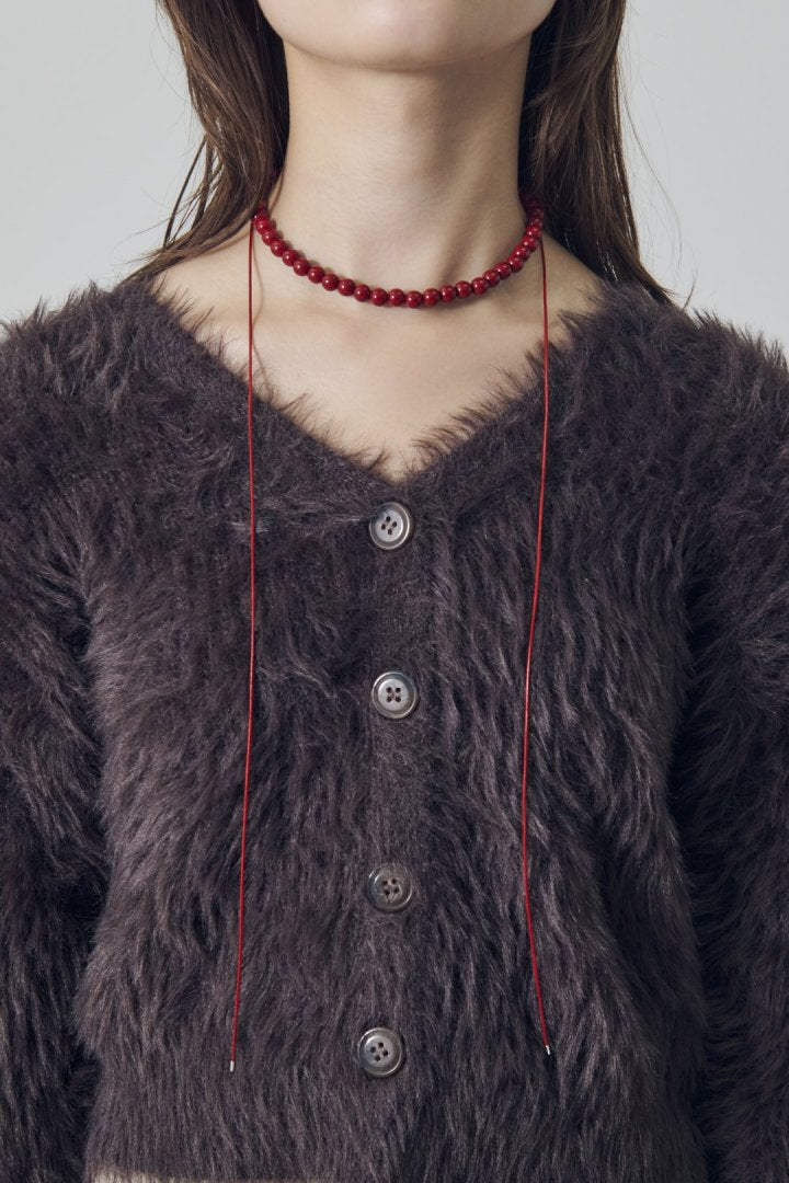 カラー ビーズ コード チョーカー ネックレス