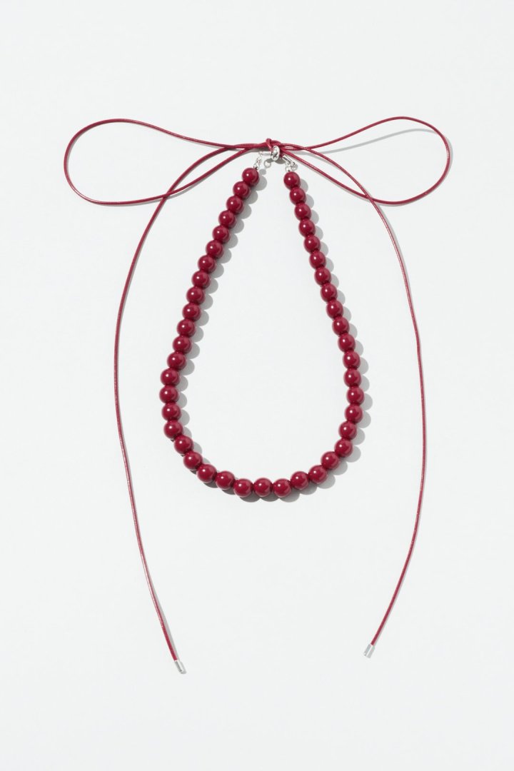 カラー ビーズ コード チョーカー ネックレス