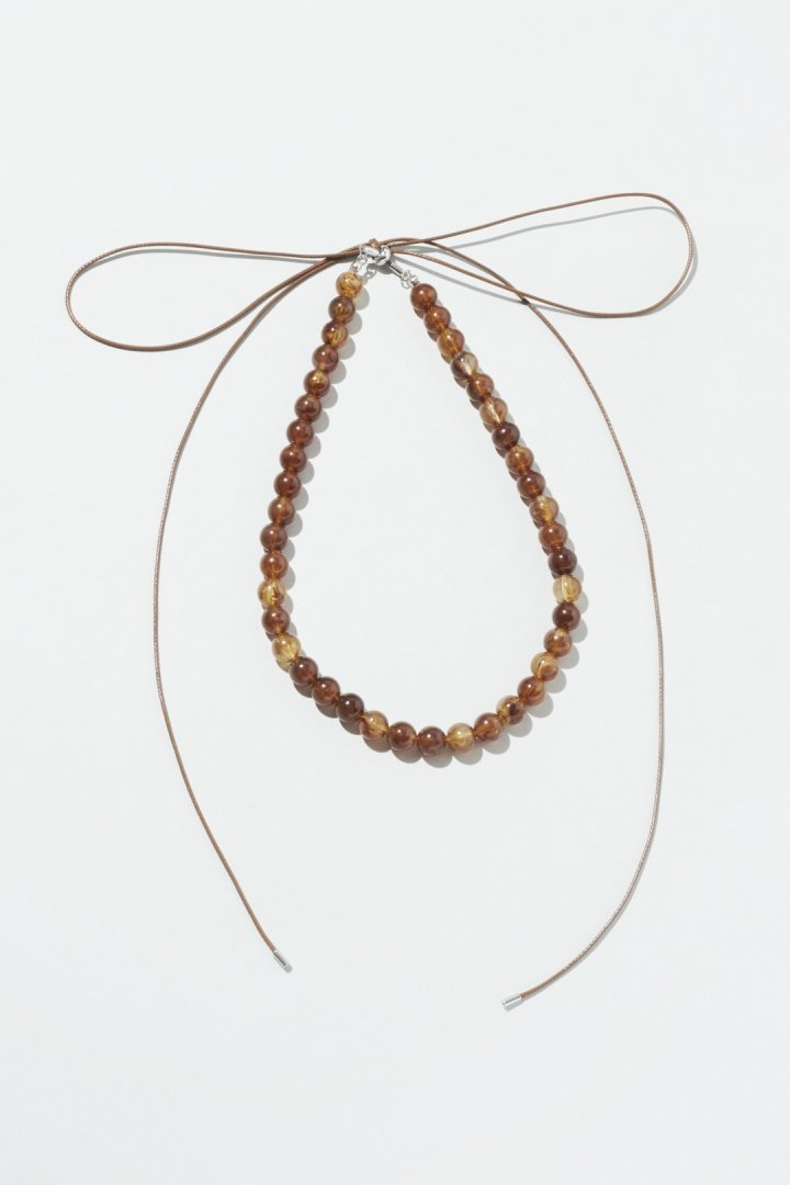 カラー ビーズ コード チョーカー ネックレス