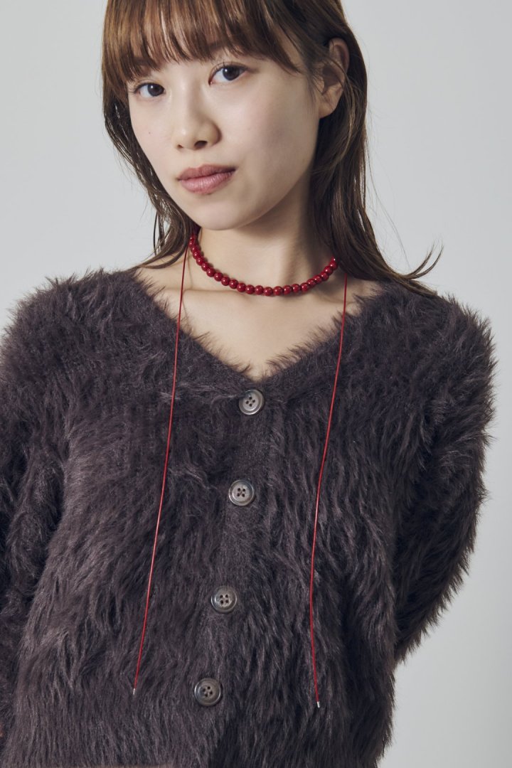 カラー ビーズ コード チョーカー ネックレス