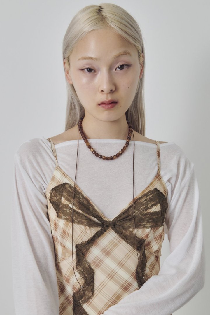 カラー ビーズ コード チョーカー ネックレス