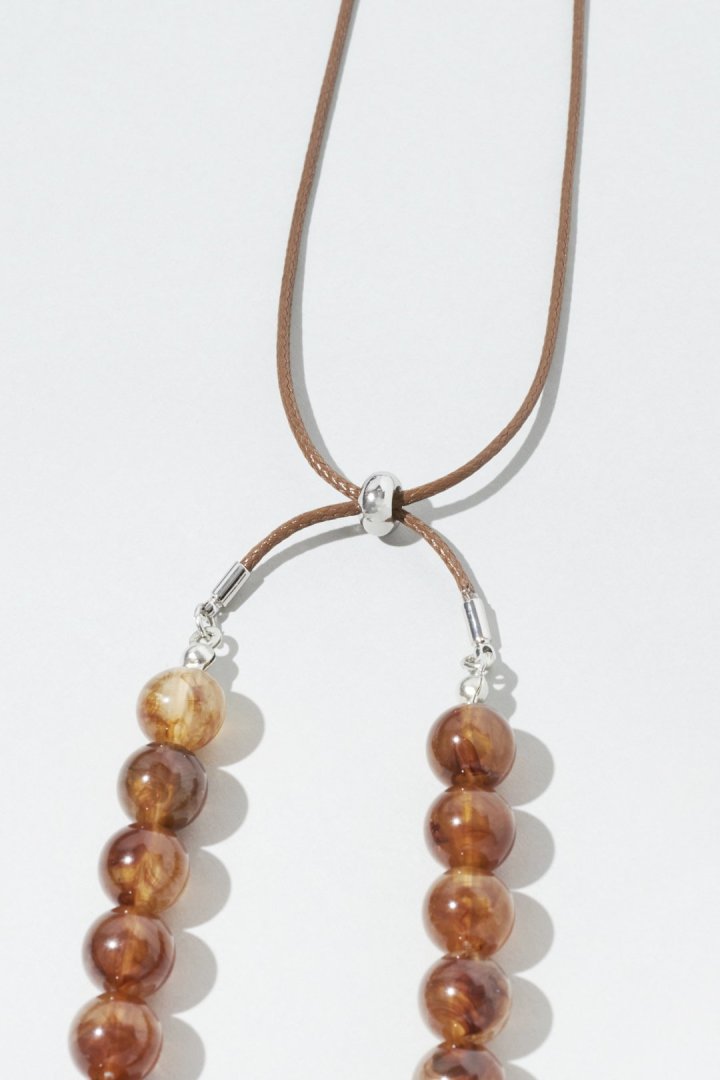 カラー ビーズ コード チョーカー ネックレス