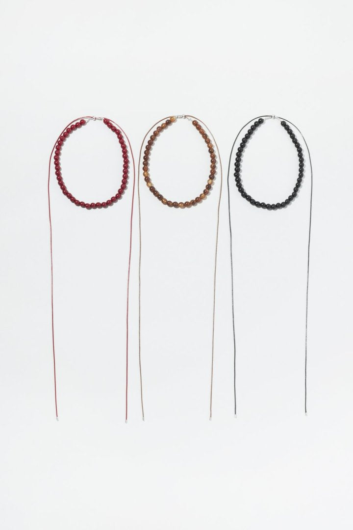 カラー ビーズ コード チョーカー ネックレス