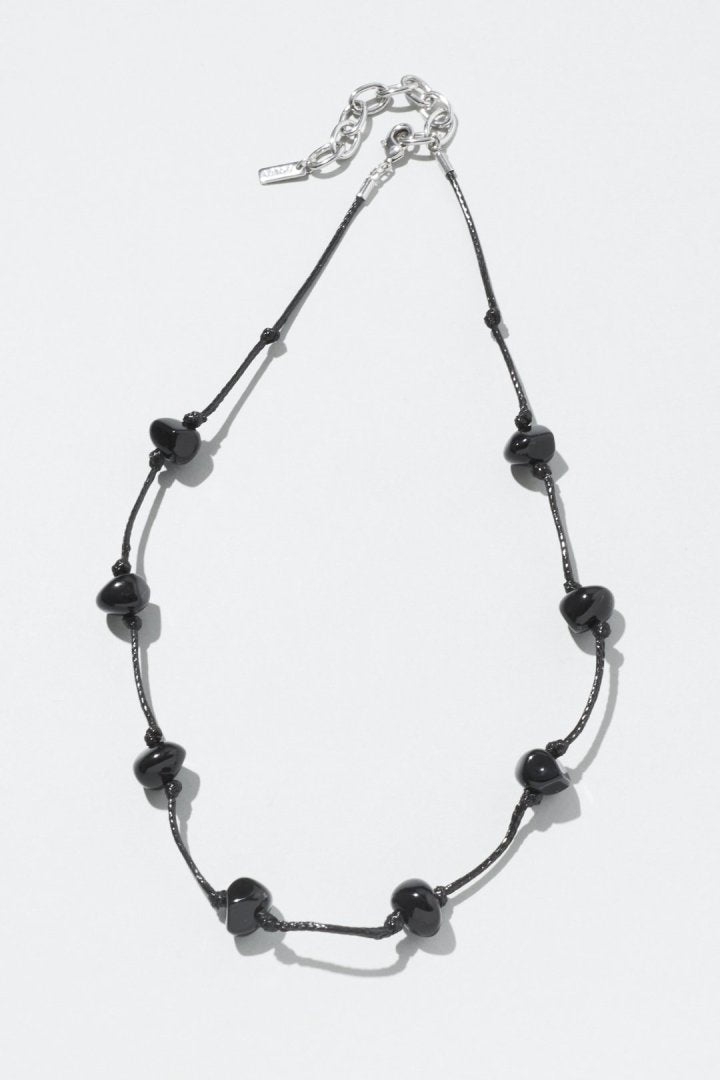 ステーション ビーズ コード ネックレス