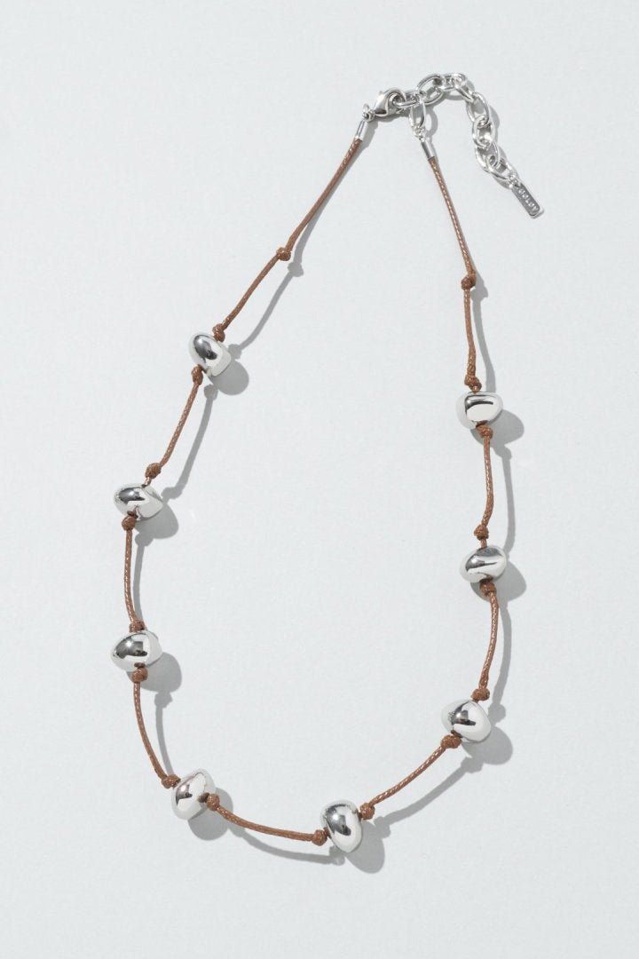 ステーション ビーズ コード ネックレス