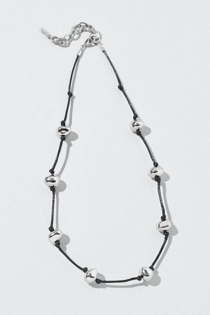 ステーション ビーズ コード ネックレス