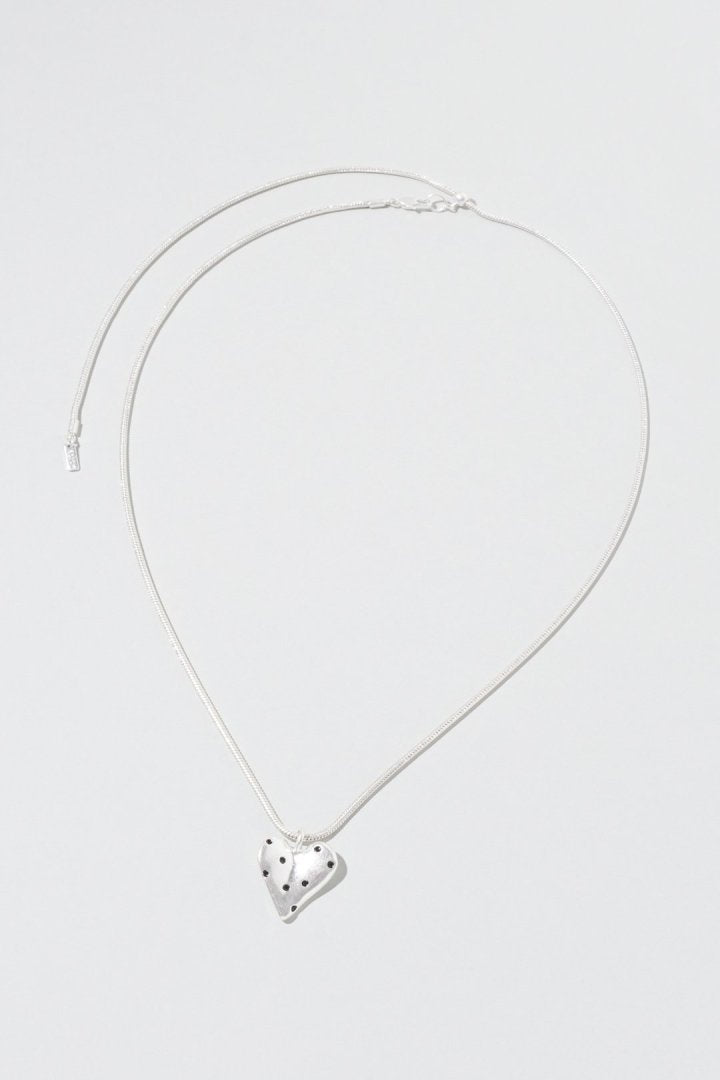 ドット ハート メタル ネックレス