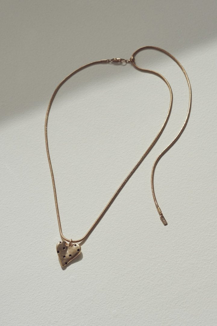 ドット ハート メタル ネックレス