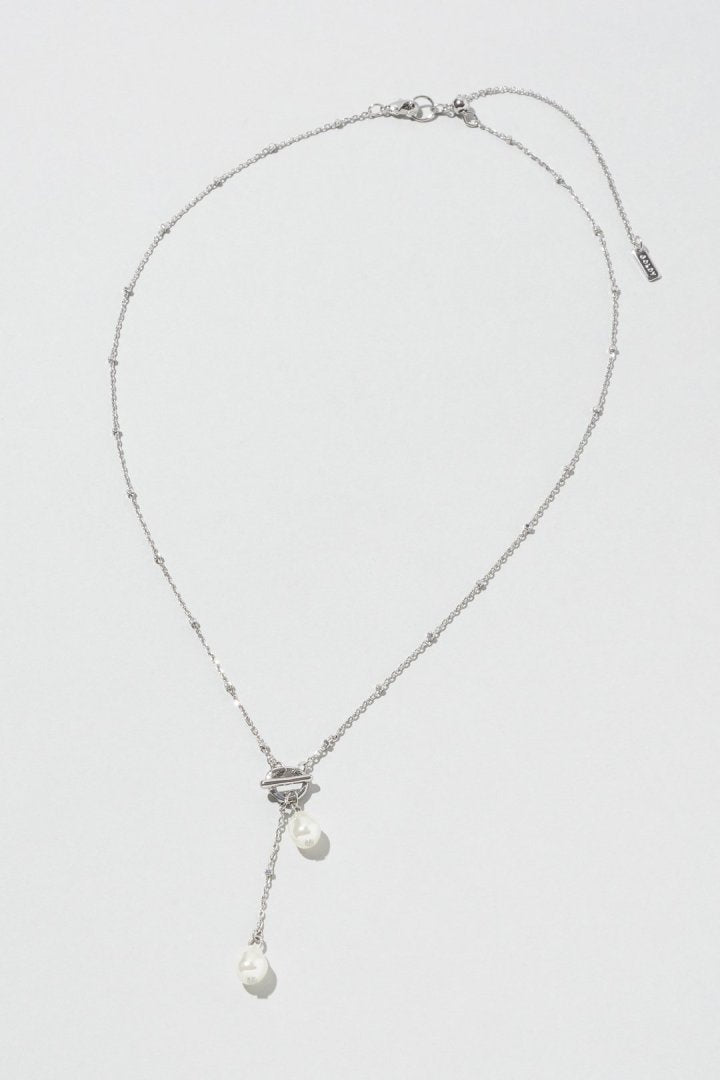 マンテル × パール スリム チェーン ネックレス