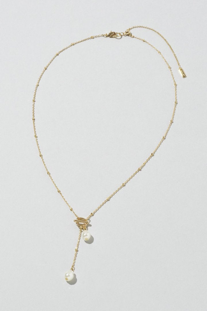 マンテル × パール スリム チェーン ネックレス