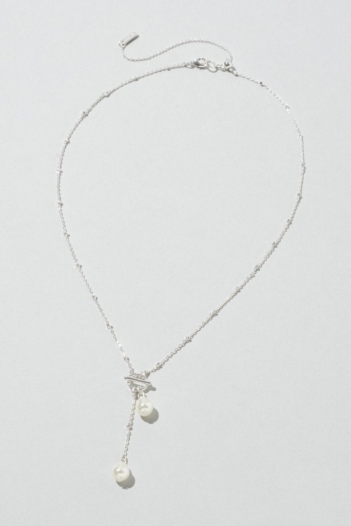 マンテル × パール スリム チェーン ネックレス