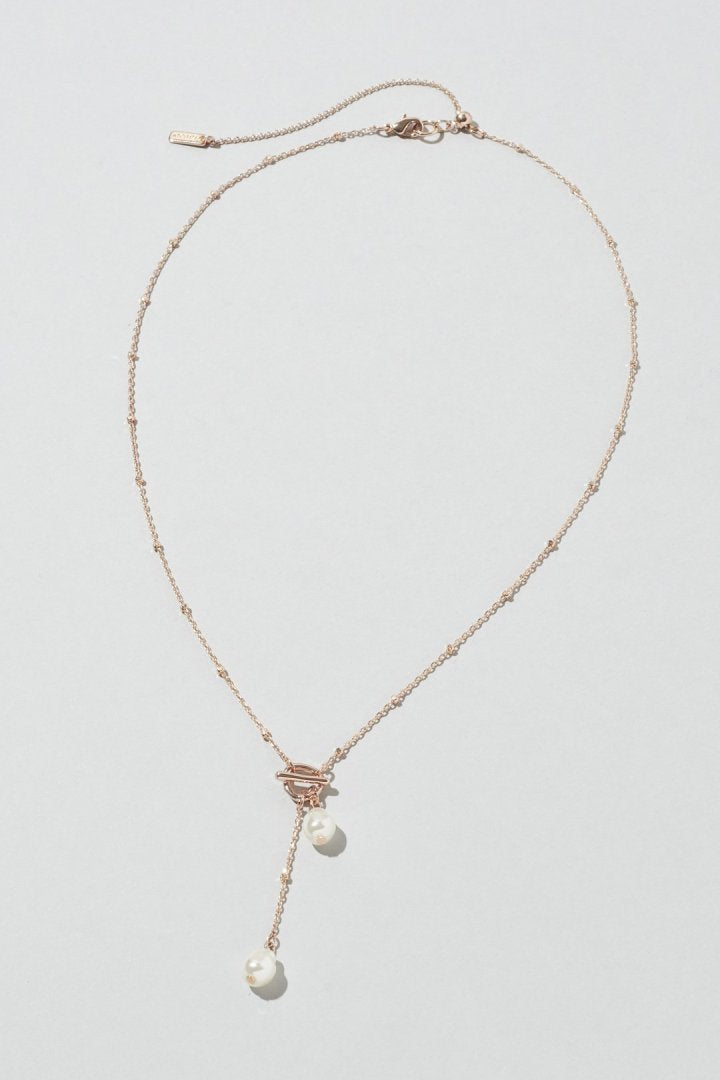 マンテル × パール スリム チェーン ネックレス