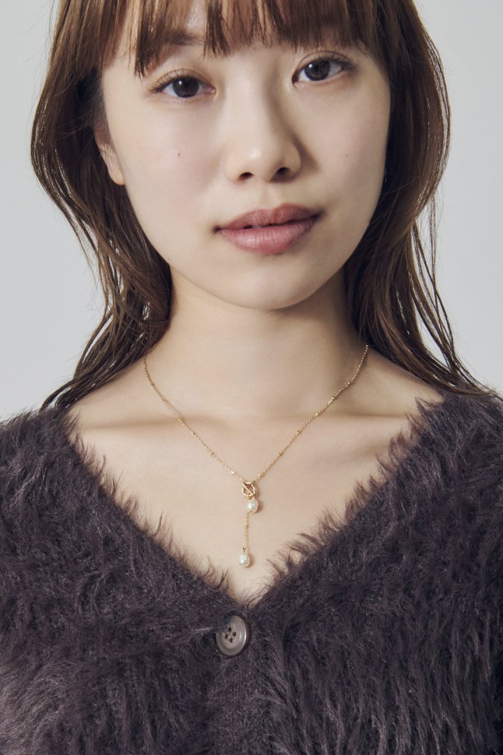 マンテル × パール スリム チェーン ネックレス
