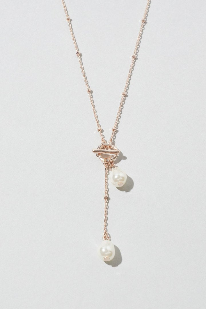 マンテル × パール スリム チェーン ネックレス