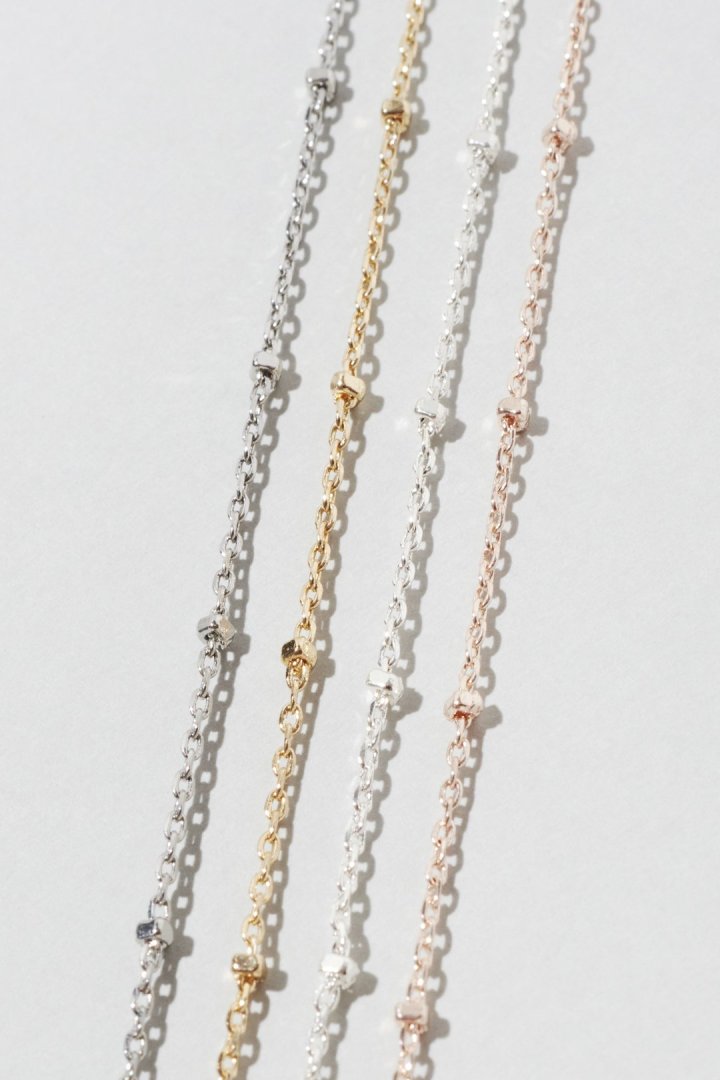 マンテル × パール スリム チェーン ネックレス